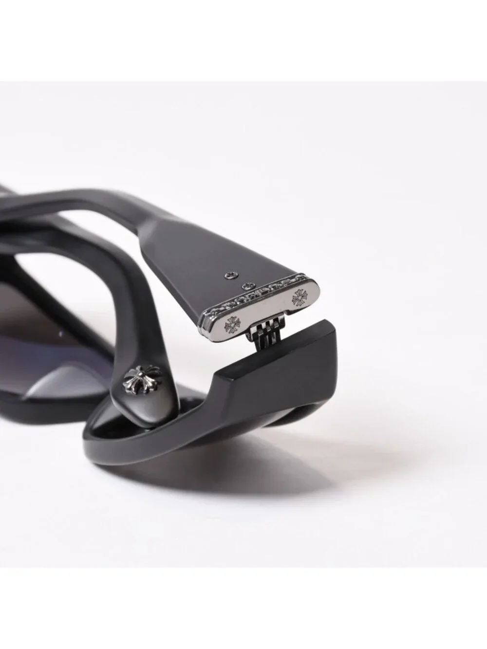 Chrome Hearts Porny Sunglasses Acetate 925 Sterling Silver Black Eyewear